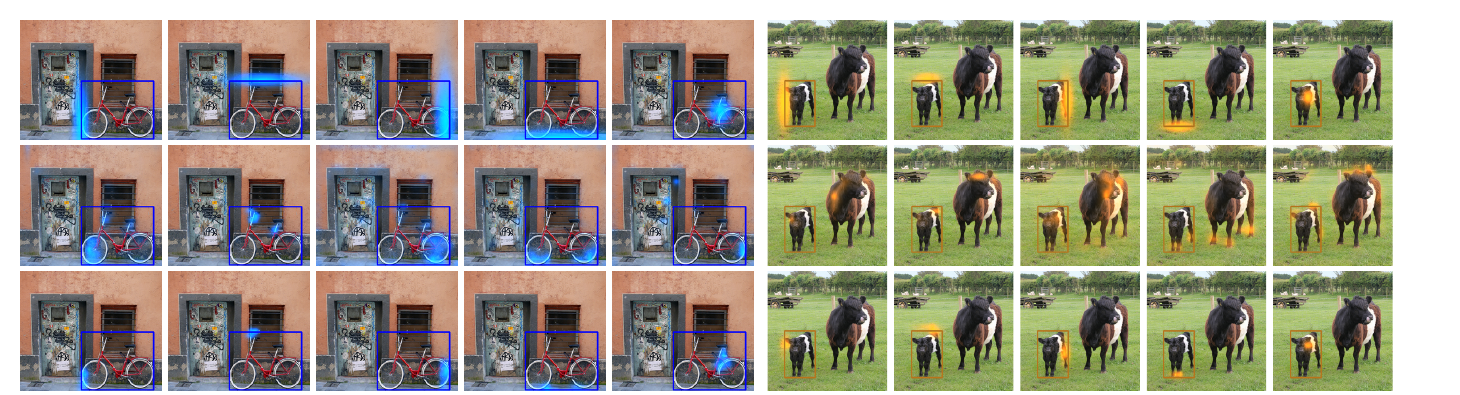 Spatial, content, and combined attention weight maps per head